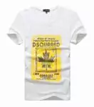 dsquared2 t-shirt hommes pas cher populaire nouvelle slim stretch 6757 blanc